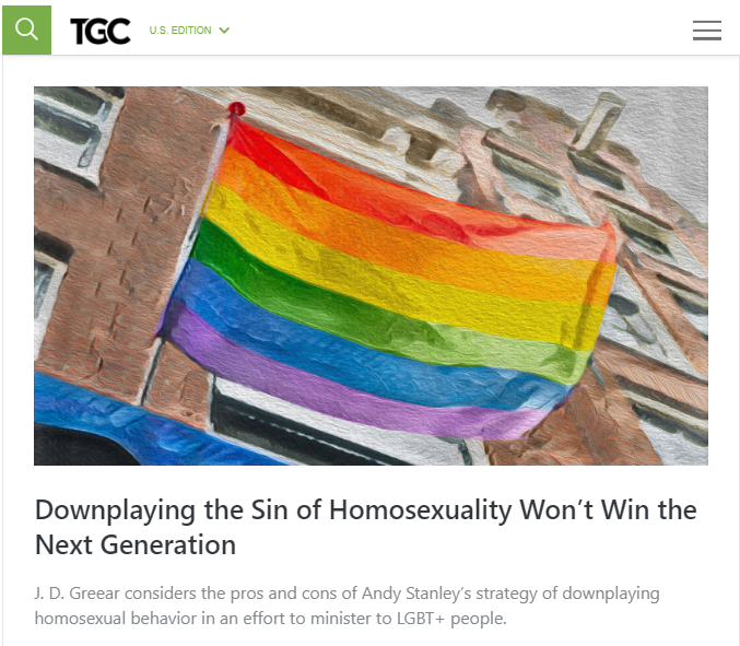 Downplaying the Sin of Homosexuality  Won’t Win the Next Generation